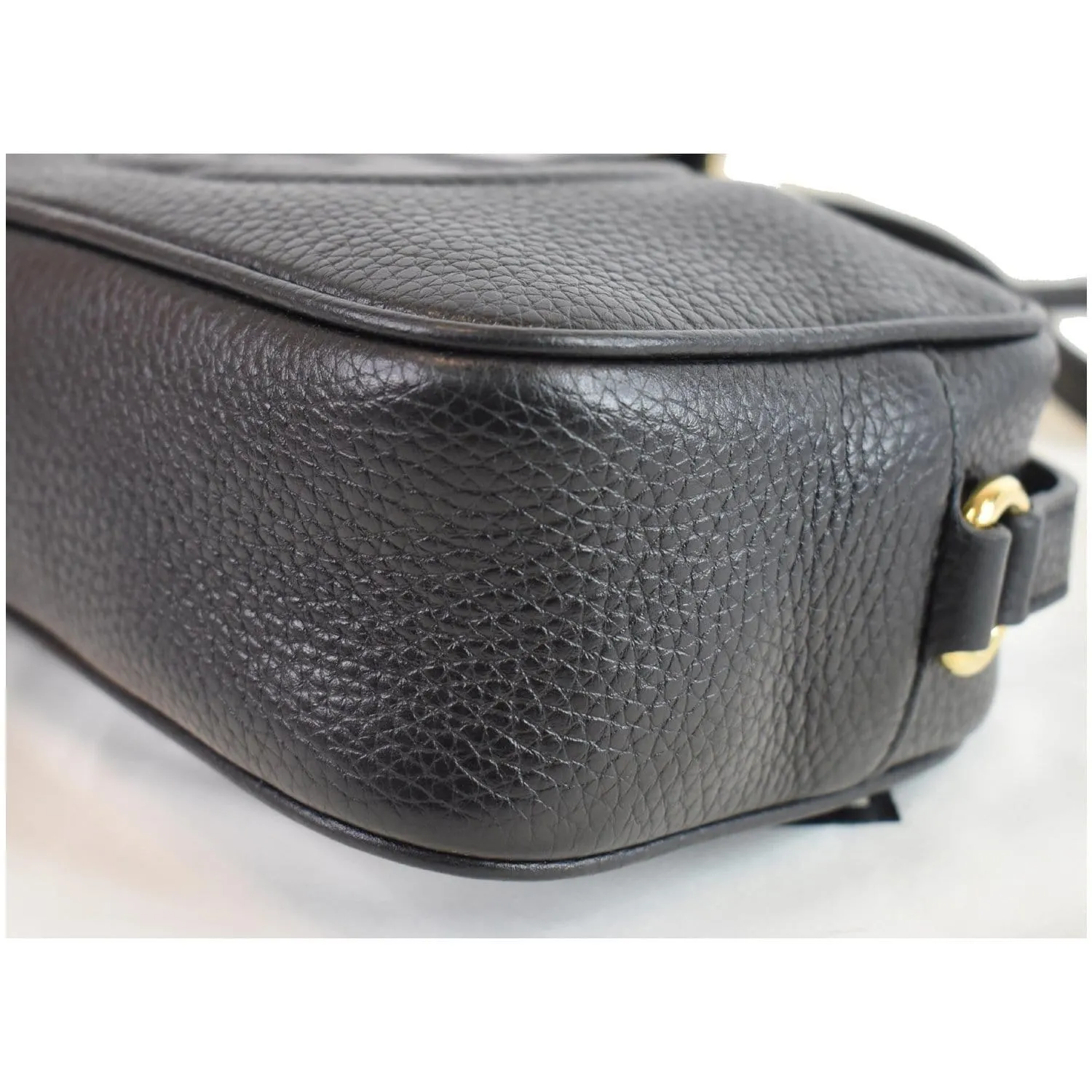 GUCCI Soho Disco Small Leather Crossbody Bag Black 347994