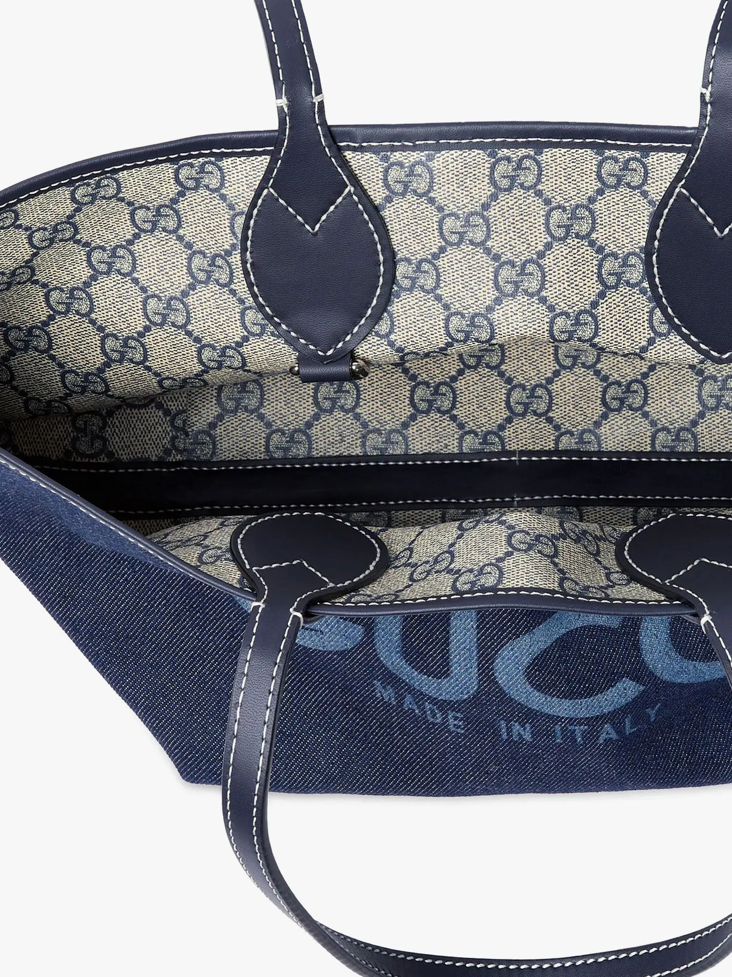 Gucci Totissima Denim Reversible Shopping Bag