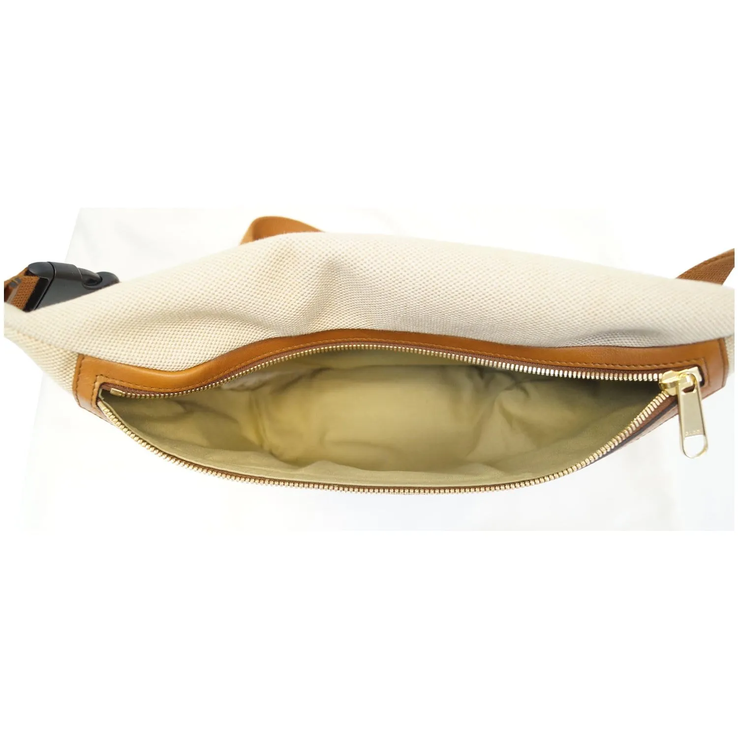 GUCCI Vintage Canvas Belt Bag 575082 Beige