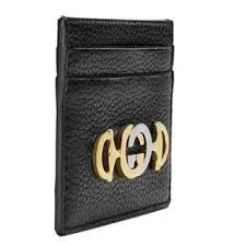 Gucci Zumi Horse-bit Card Case in Black