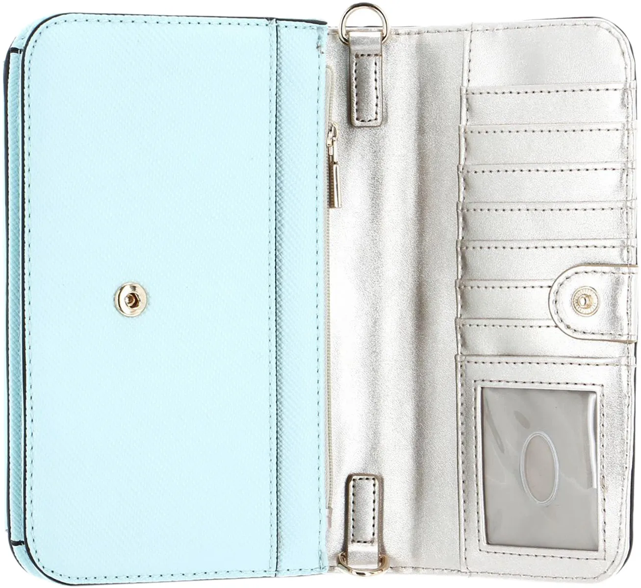 Guess Noelle Mini Crossbody Bag In Ice Blue For Women