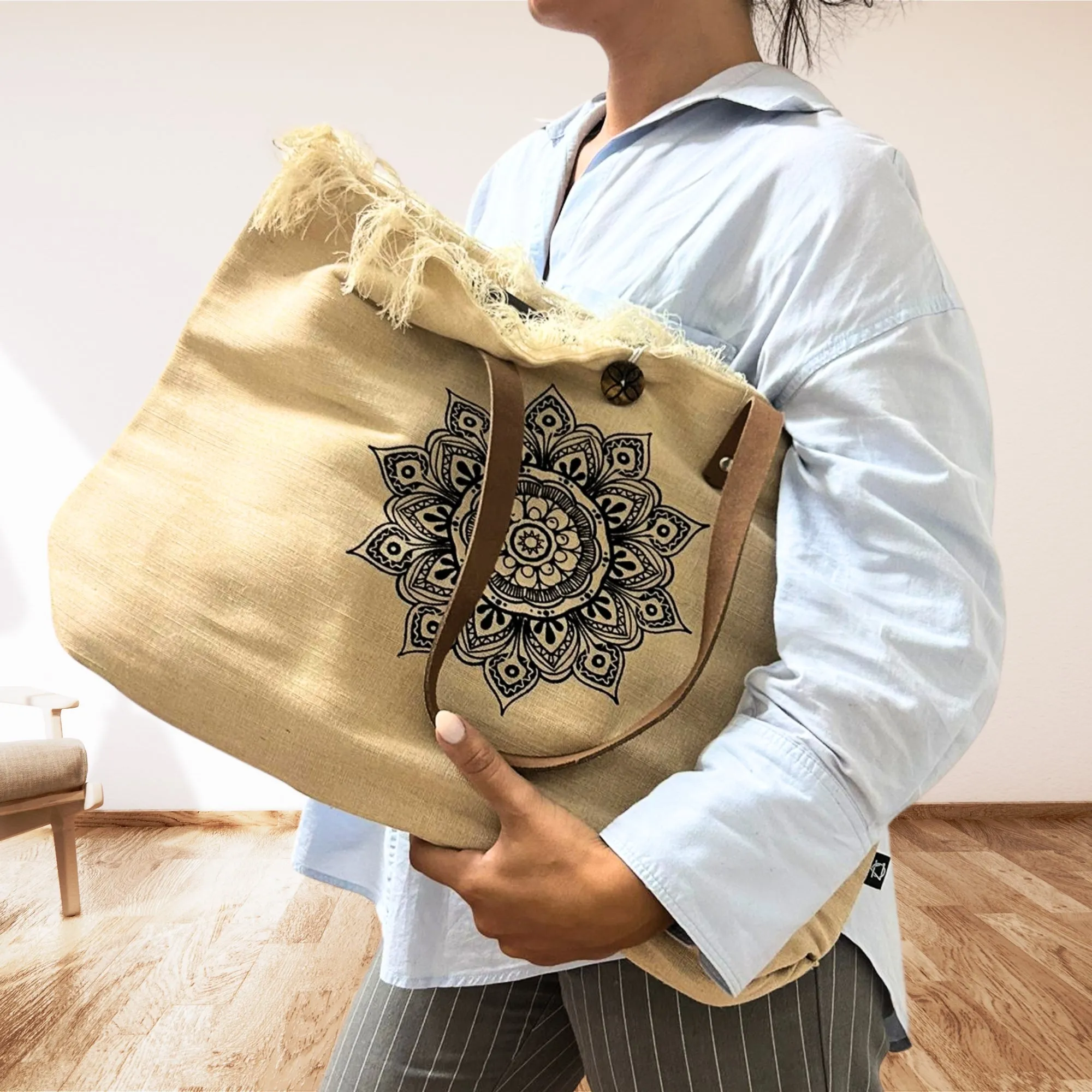 Handcrafted Natural Shoulder Bag