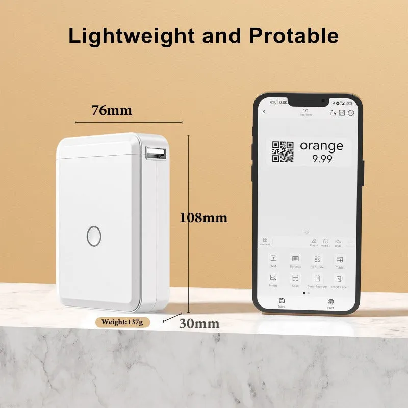 Handheld Portable USB Label Printer