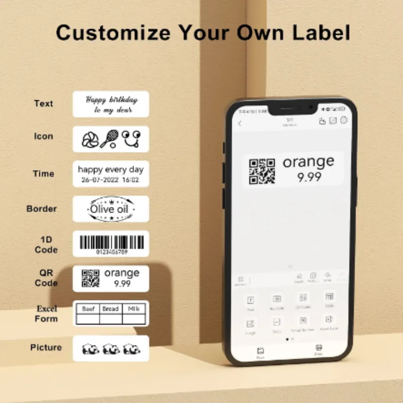 Handheld Portable USB Label Printer