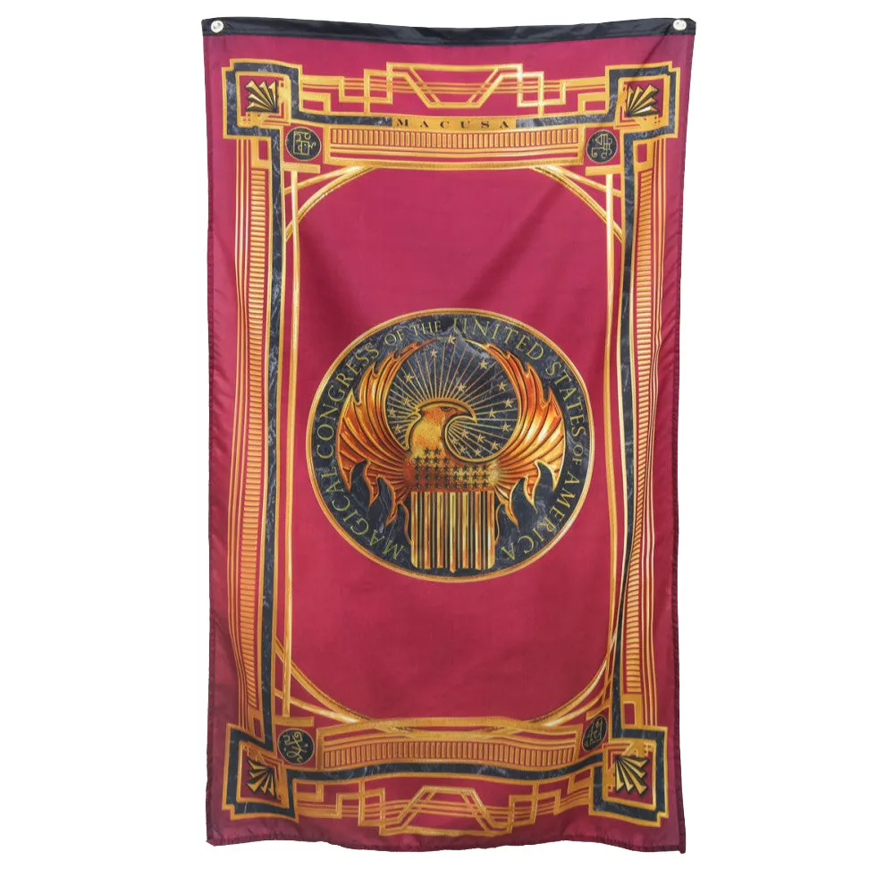 Harry Potter Fantastic Beasts Magical Congress Official Seal Banner Tapestry Poster Wall Flag