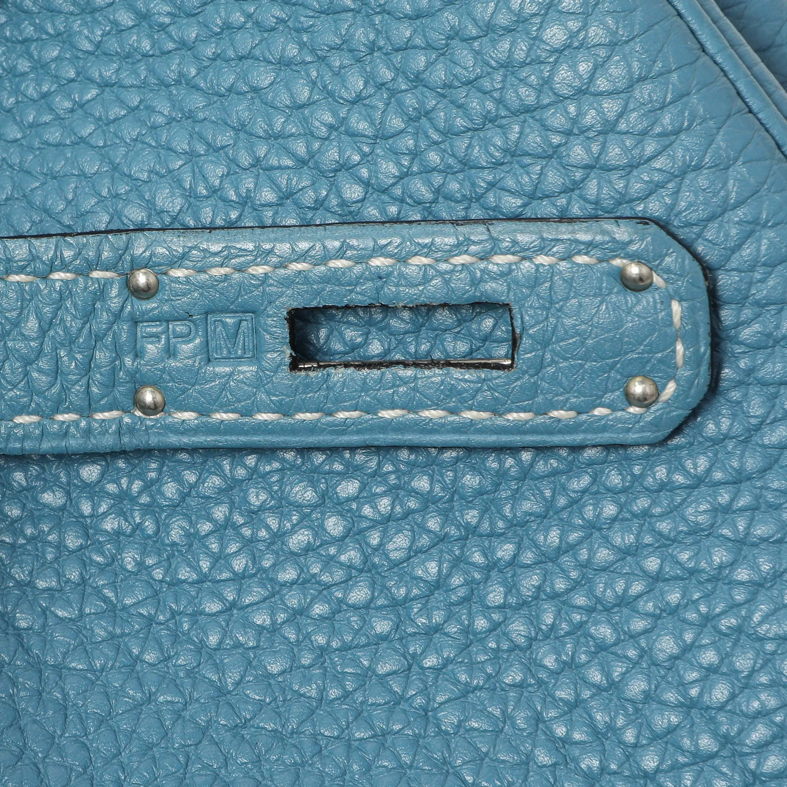Hermes Blue Jean Clemence Birkin 35
