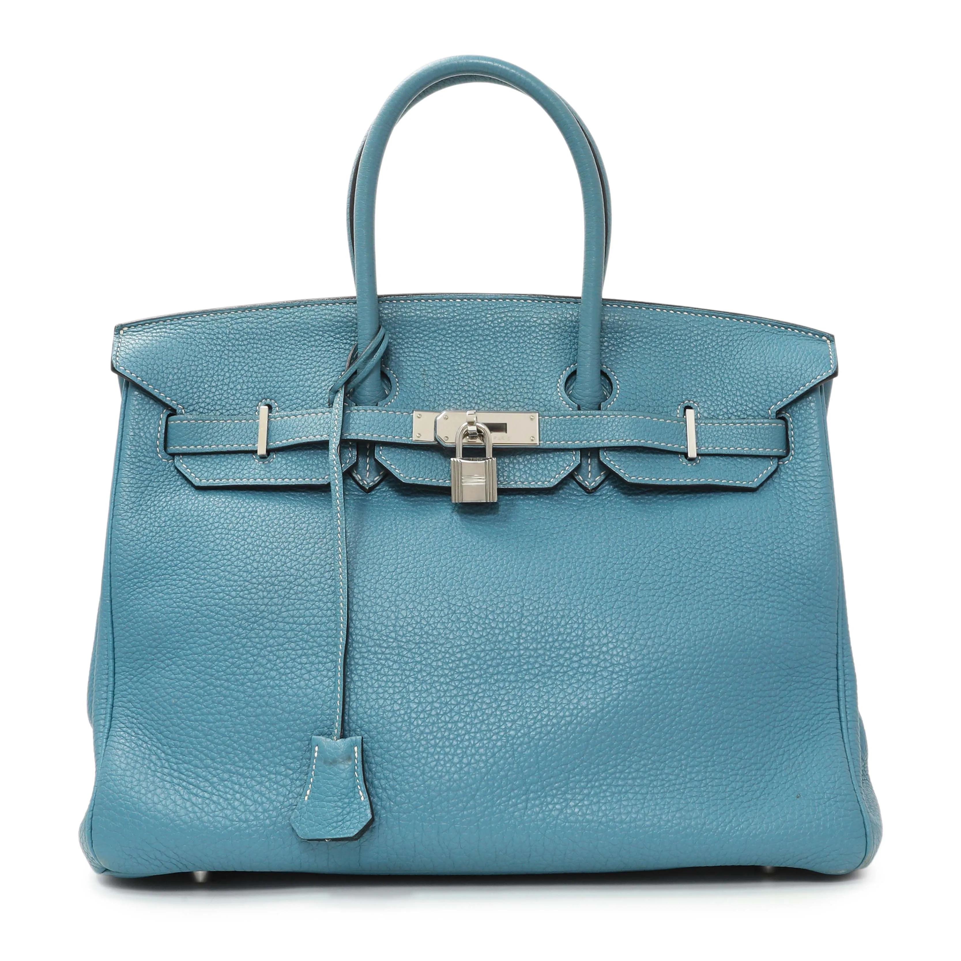 Hermes Blue Jean Clemence Birkin 35