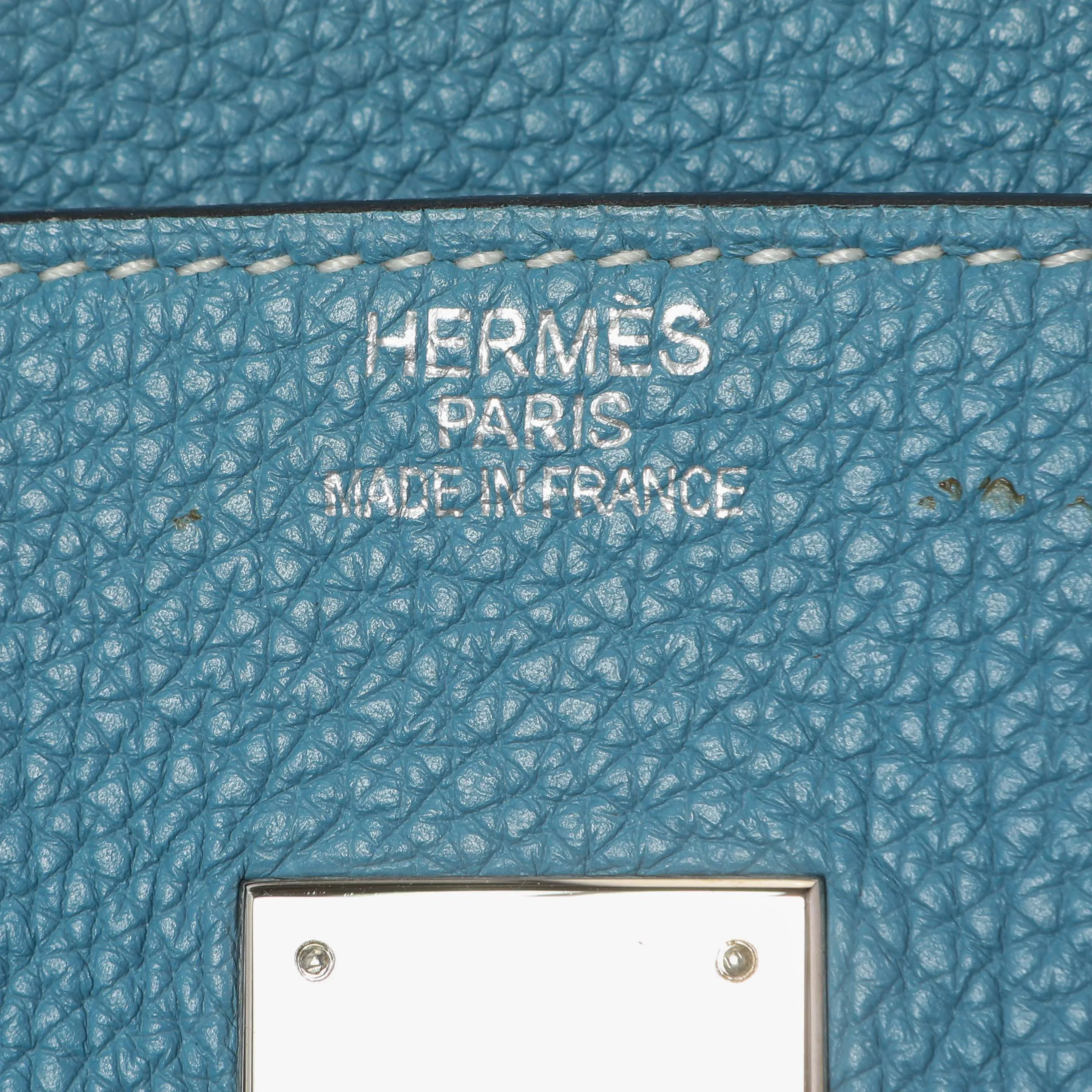 Hermes Blue Jean Clemence Birkin 35