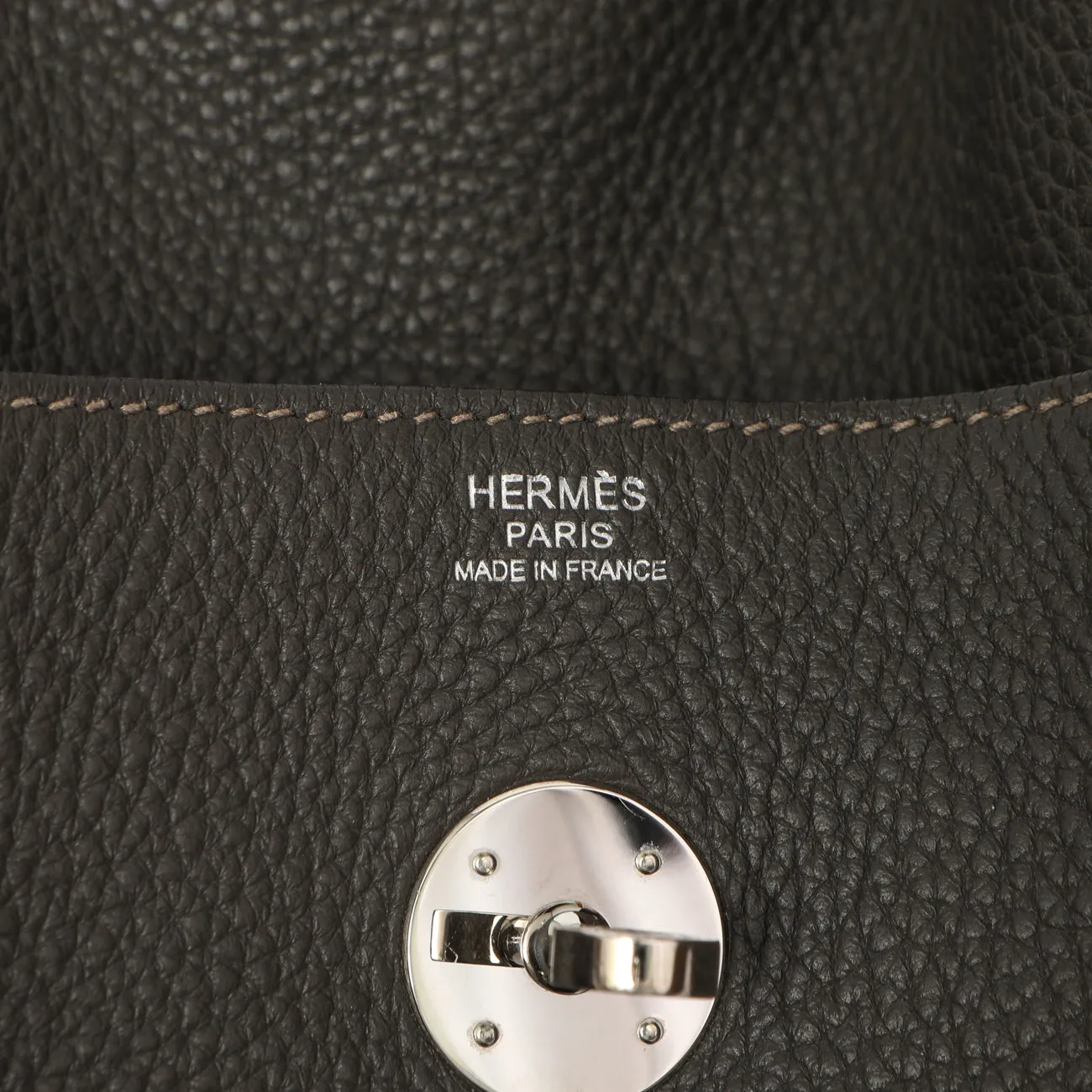 Hermes Etain Etoupe Clemence Lindy 30
