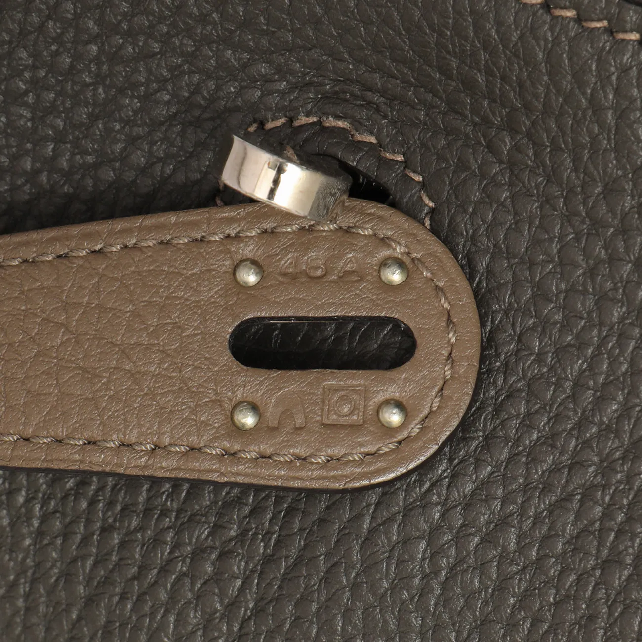 Hermes Etain Etoupe Clemence Lindy 30