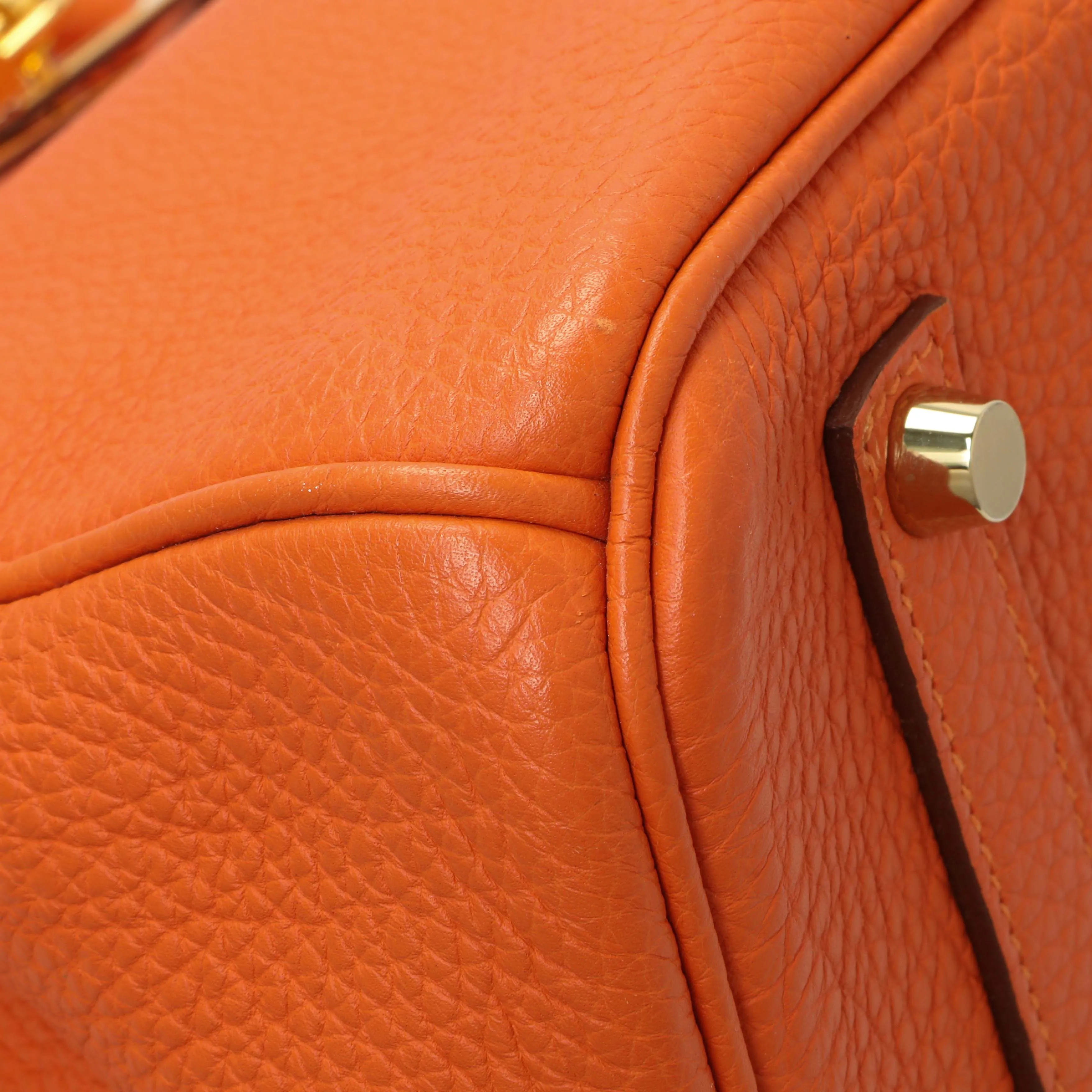 Hermes Orange Clemence Birkin 35