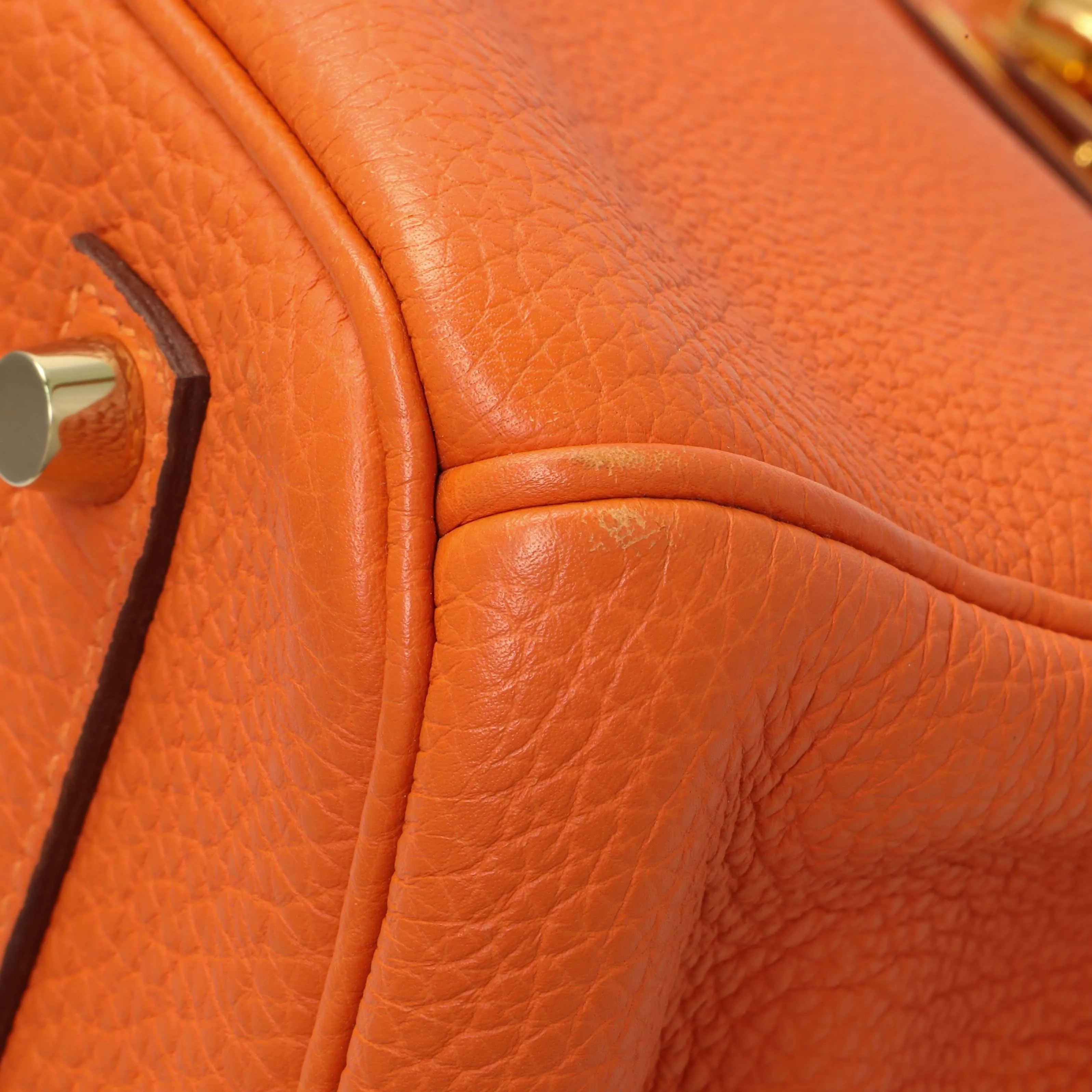 Hermes Orange Clemence Birkin 35