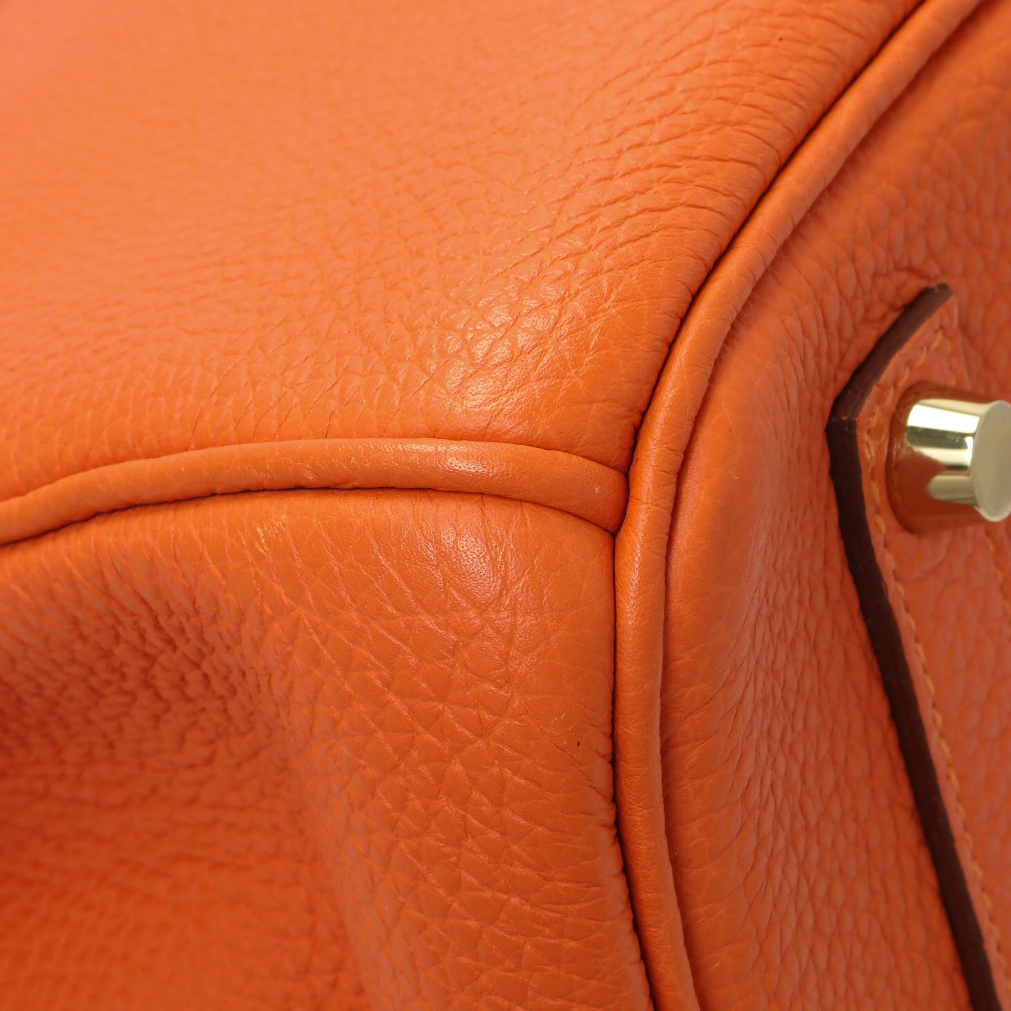 Hermes Orange Clemence Birkin 35