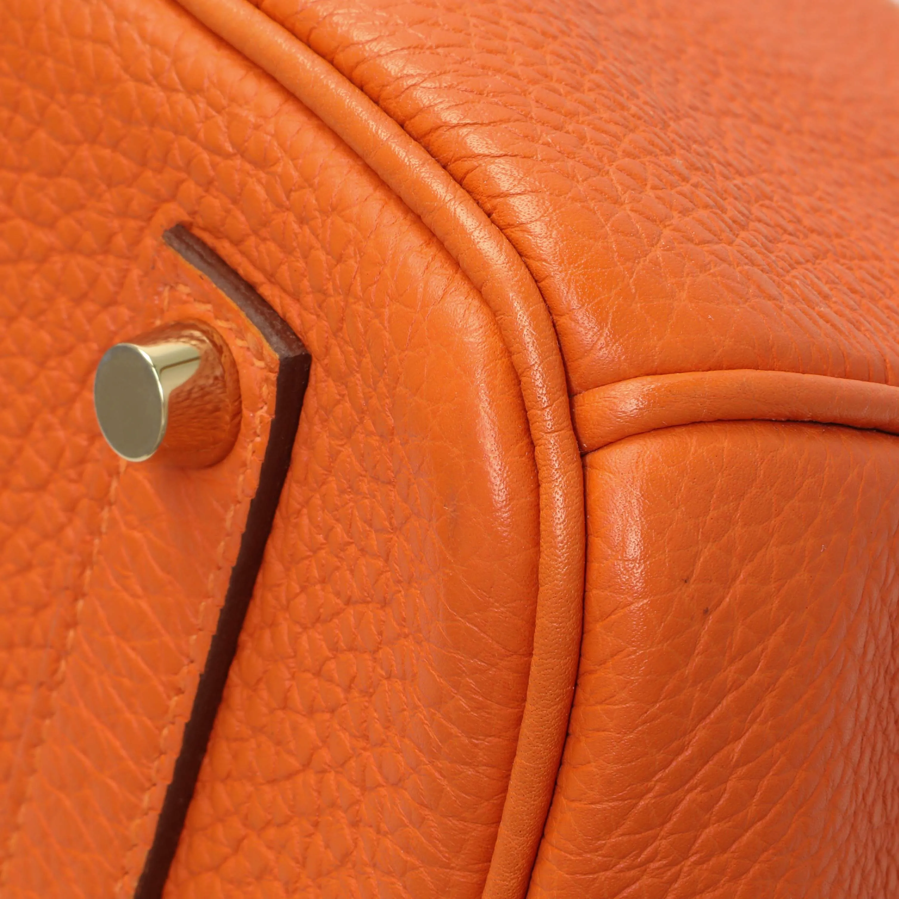 Hermes Orange Clemence Birkin 35