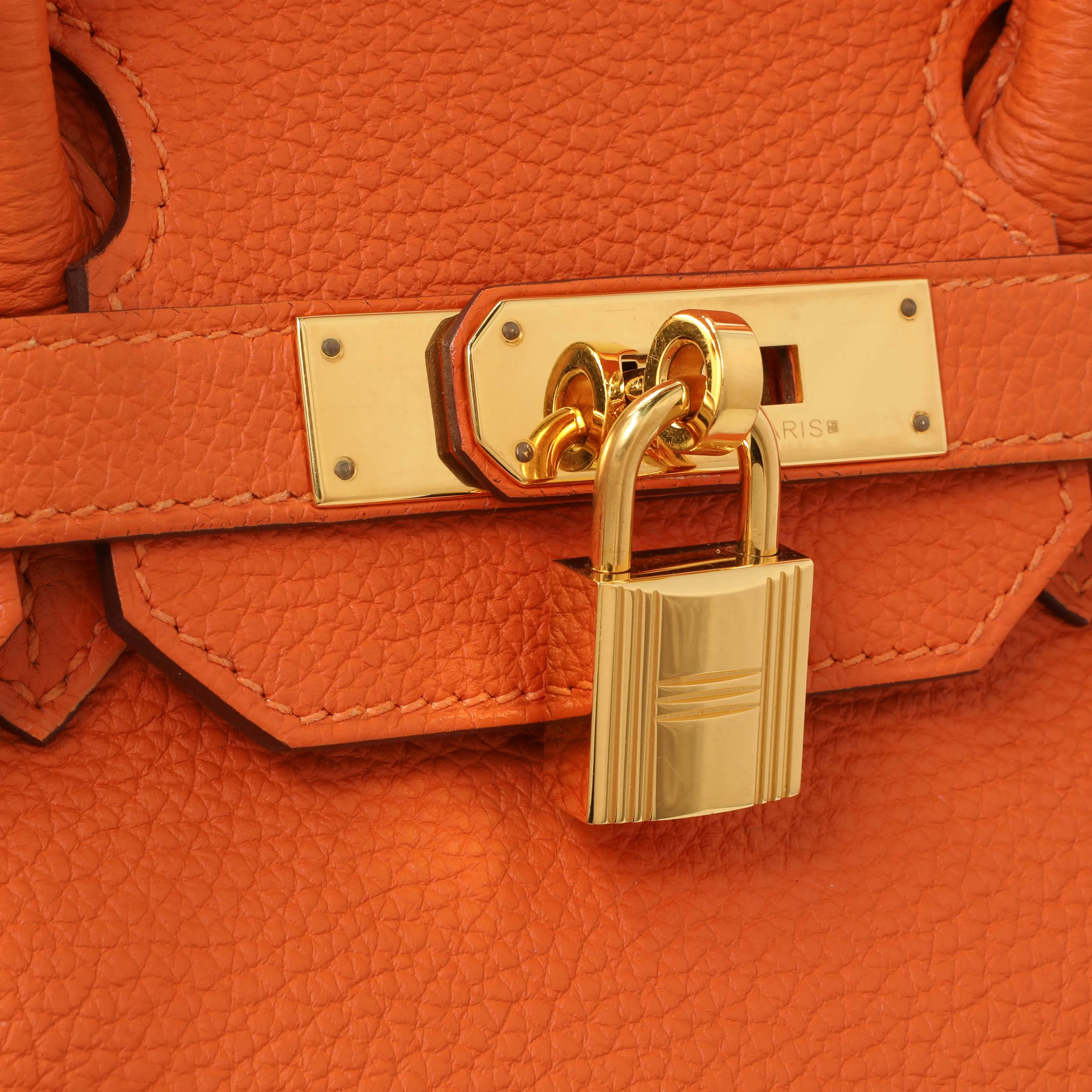 Hermes Orange Clemence Birkin 35