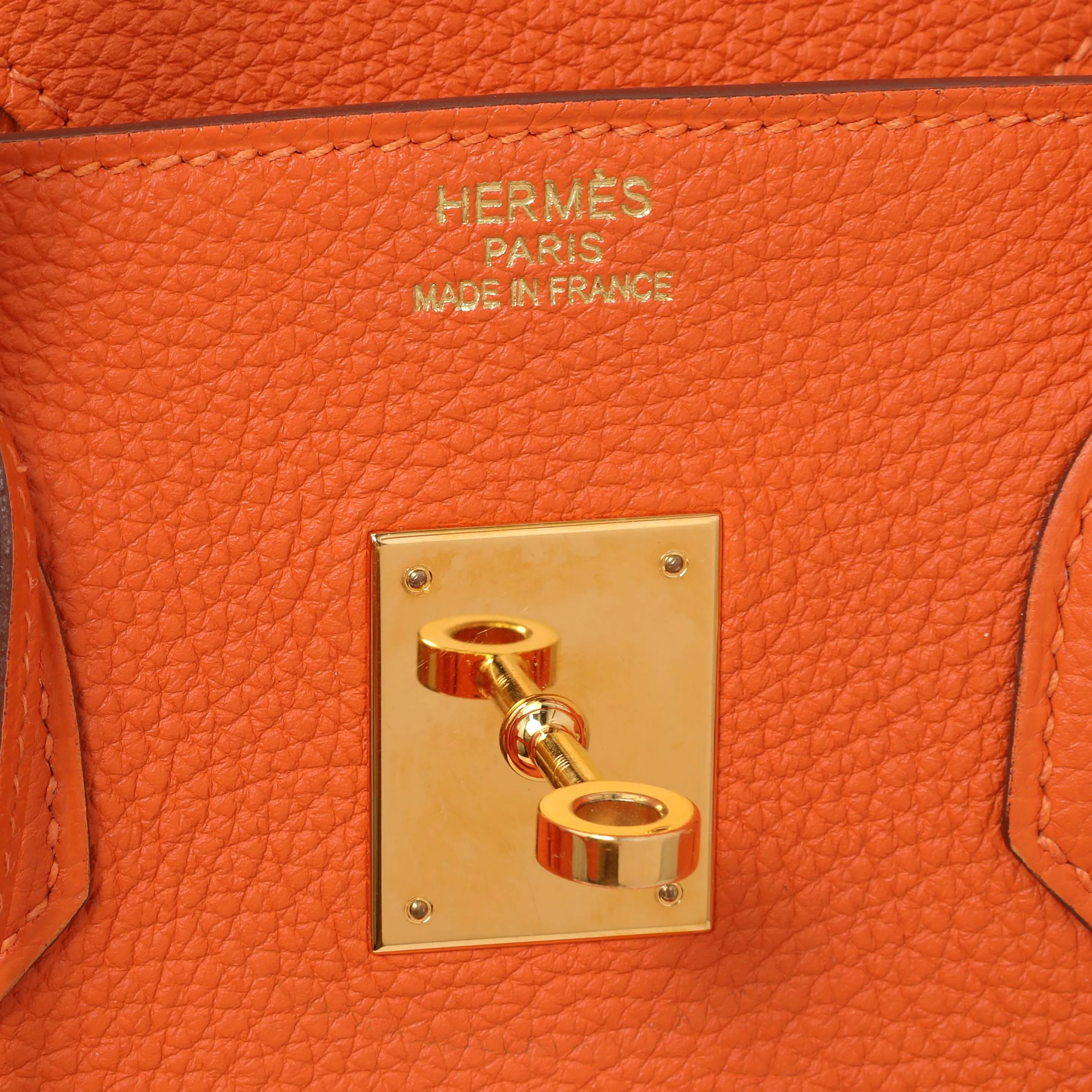 Hermes Orange Clemence Birkin 35
