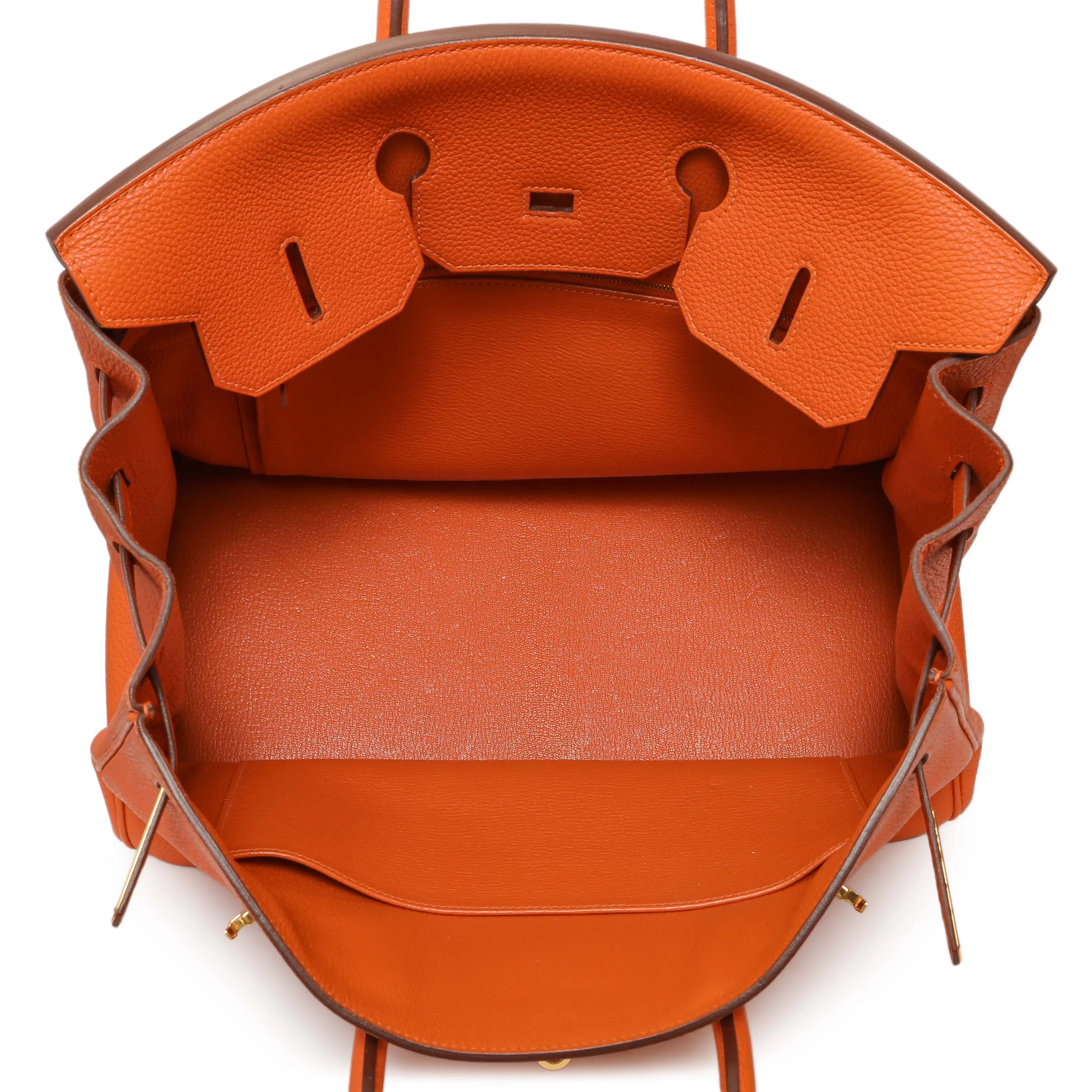 Hermes Orange Clemence Birkin 35