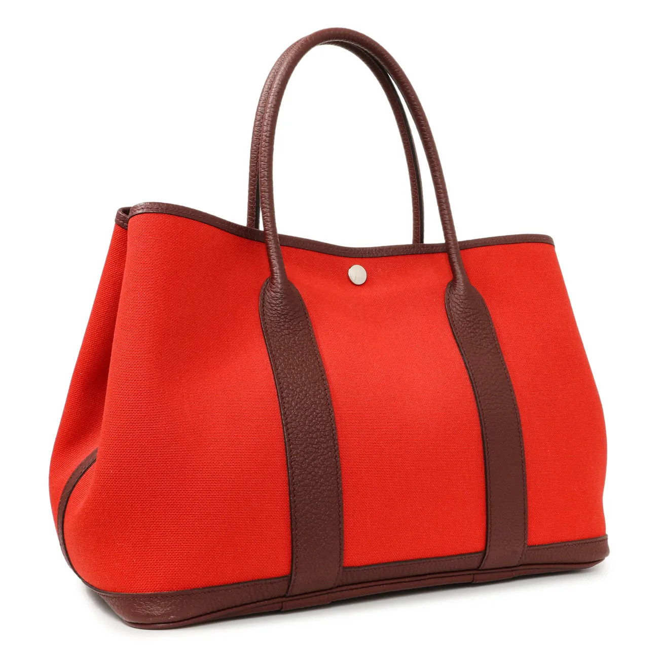 Hermes Red Burgundy Toile Negonda Garden Party 36