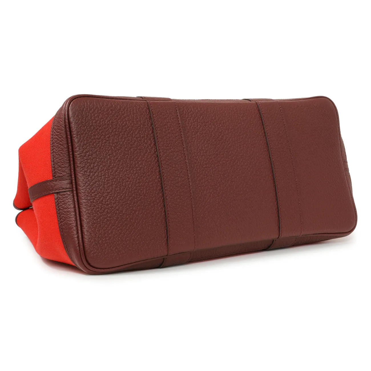 Hermes Red Burgundy Toile Negonda Garden Party 36
