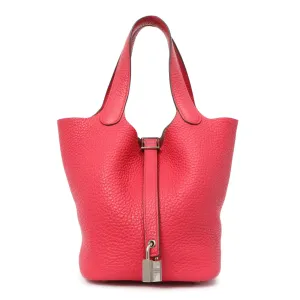 Hermes Rose Extreme Clemence Picotin Lock 18