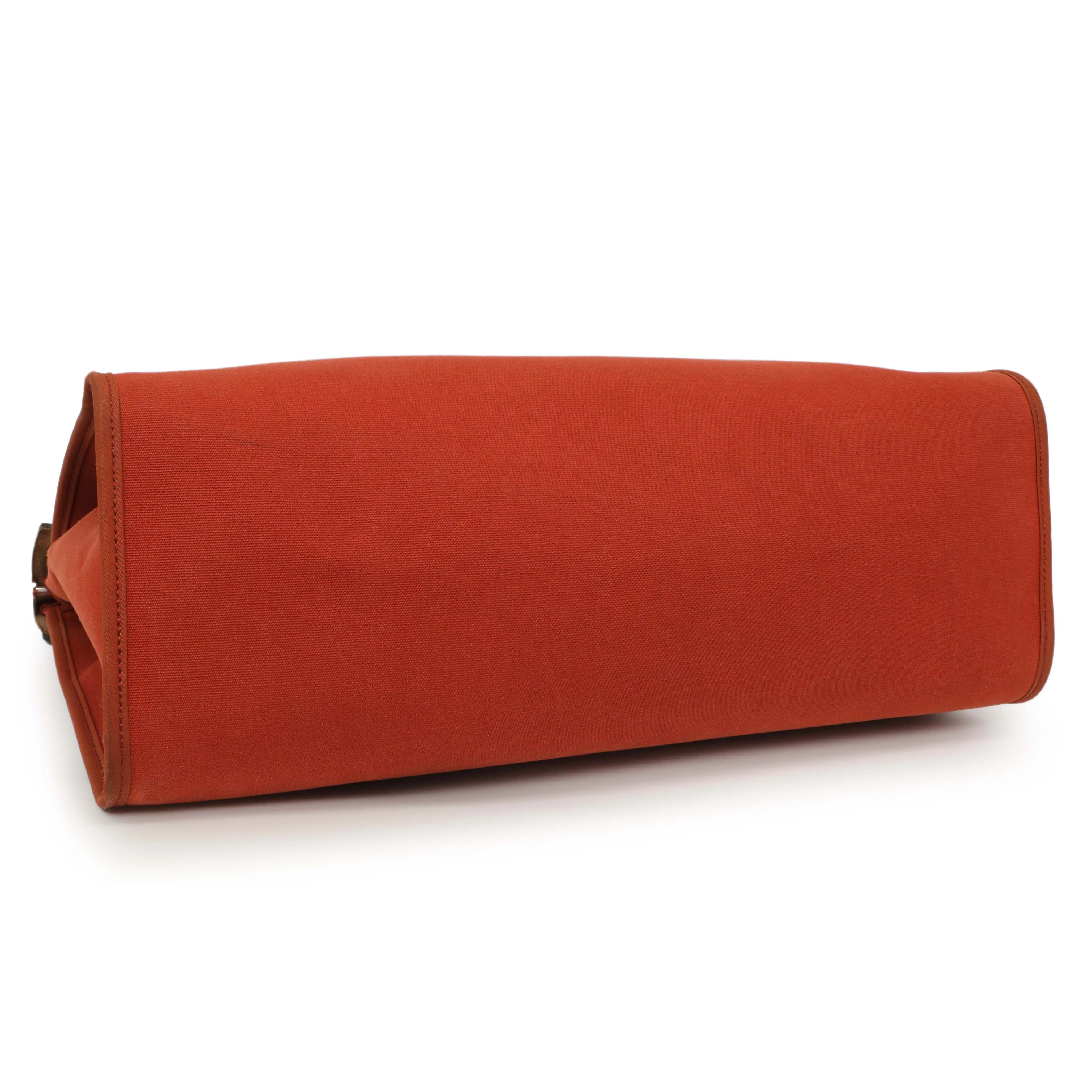 Hermes Rouge Venetian Toile Vache Hunter Herbag Zip 39