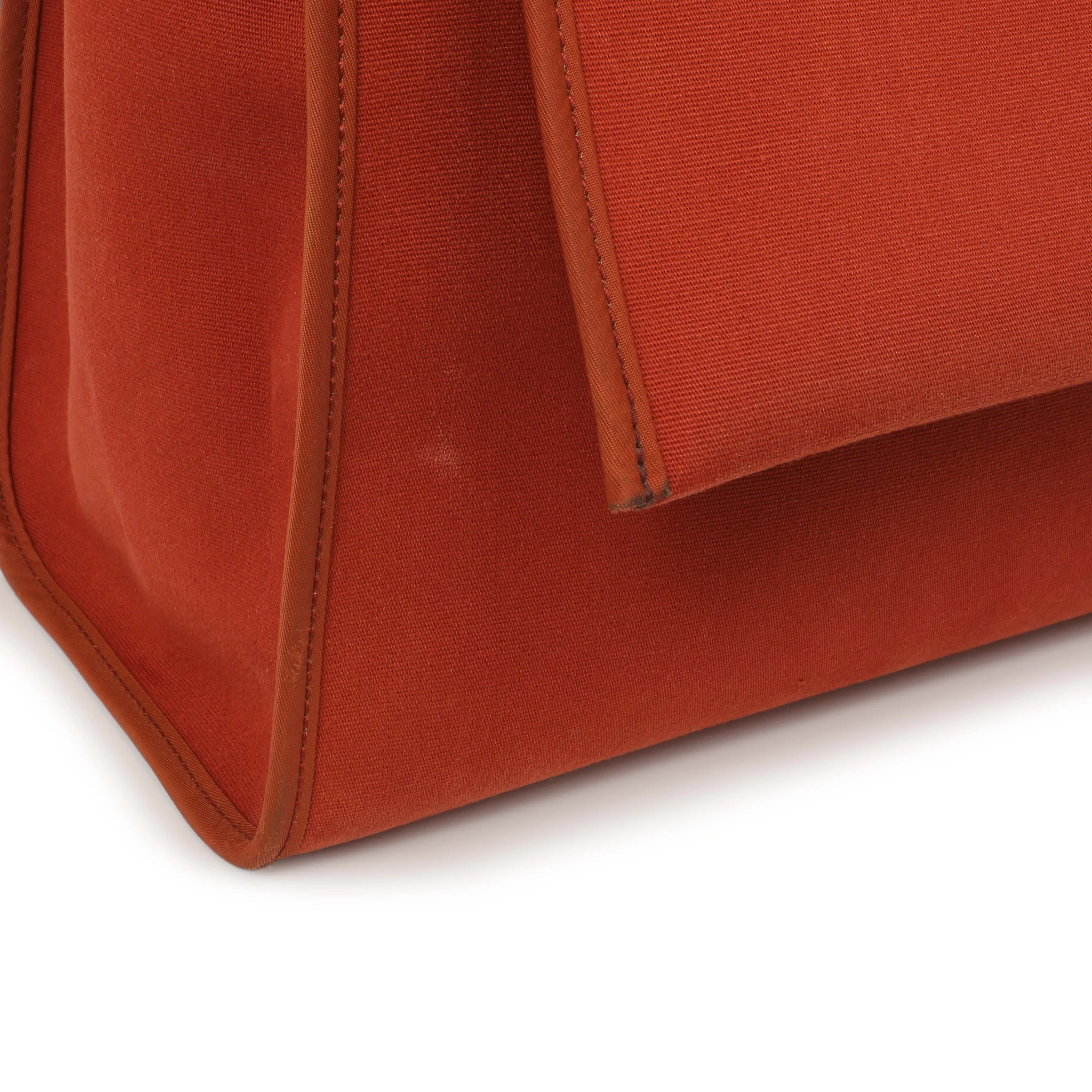 Hermes Rouge Venetian Toile Vache Hunter Herbag Zip 39