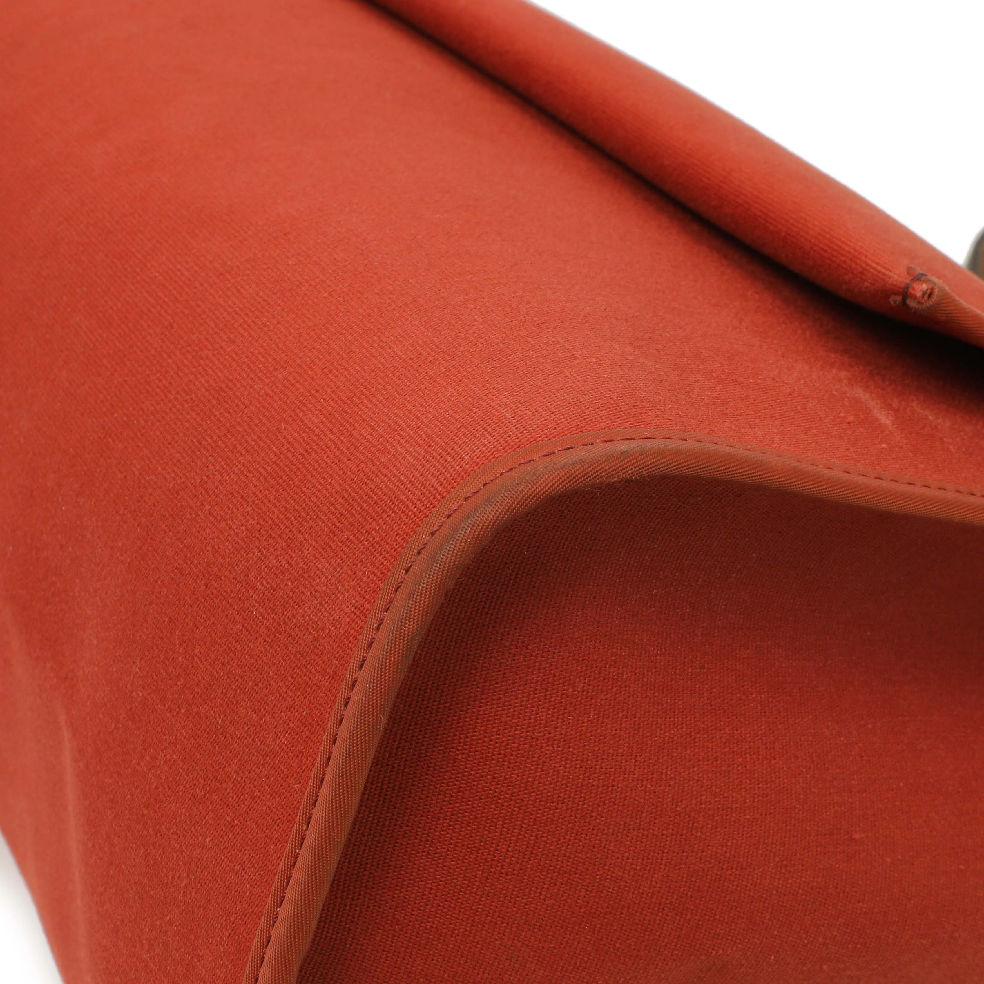 Hermes Rouge Venetian Toile Vache Hunter Herbag Zip 39