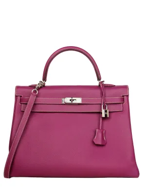 Hermes Tosca/ Rose Tyrien Epsom 35cm Candy Kelly Bag