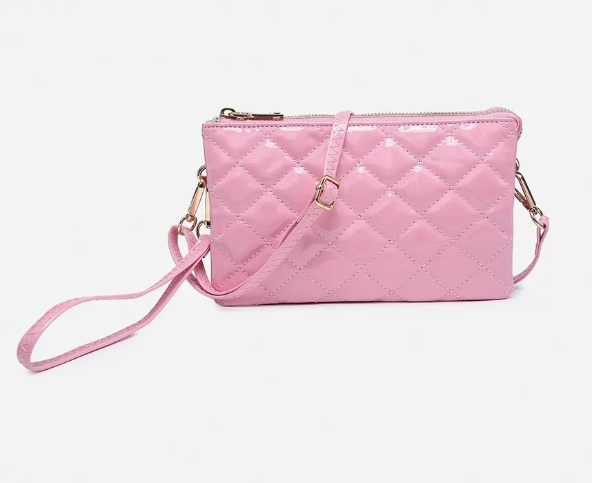 High Gloss 3 Compartment Wristlet
