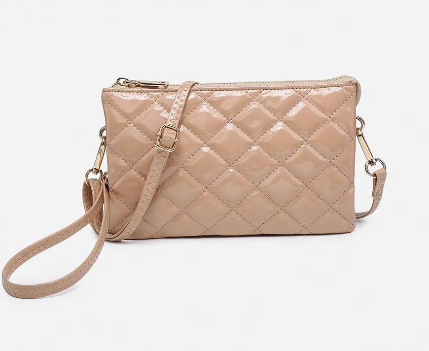 High Gloss 3 Compartment Wristlet