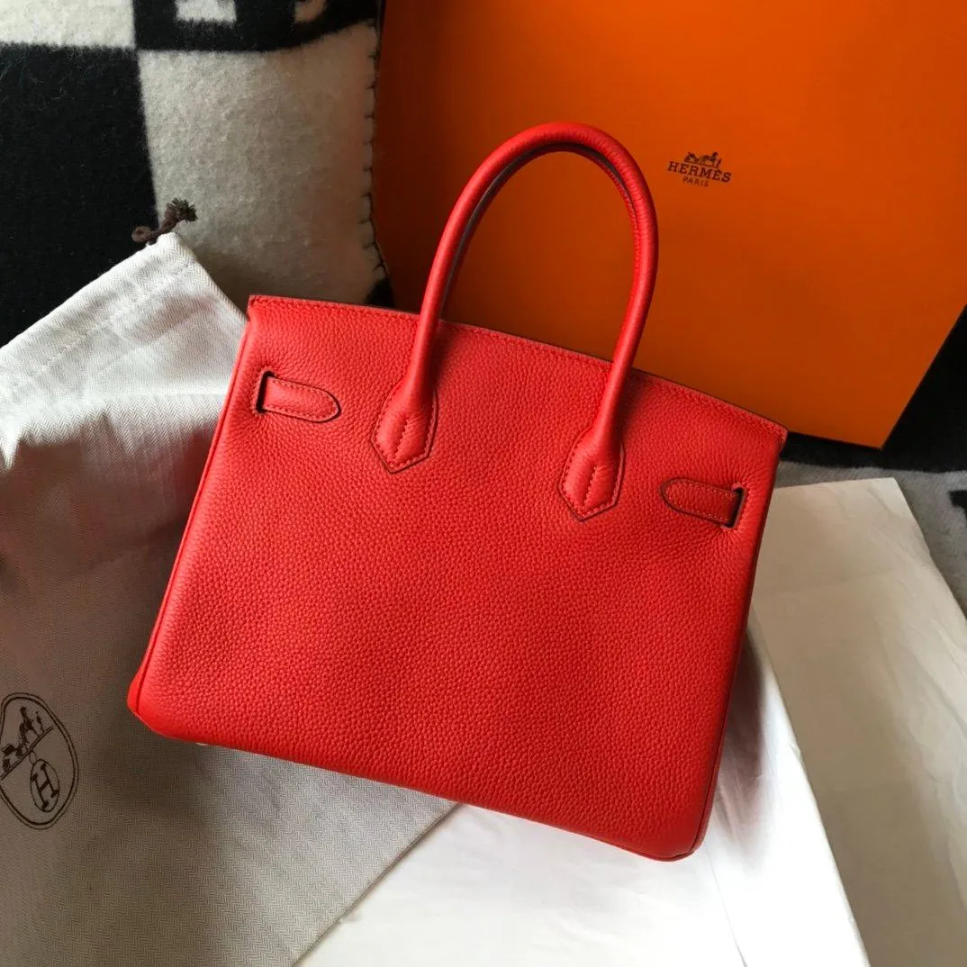 HM Birkin Rouge De Coeur Red Epsom Gold Hardware Bag For Women, Handbags, Shoulder Bags 30cm/12in