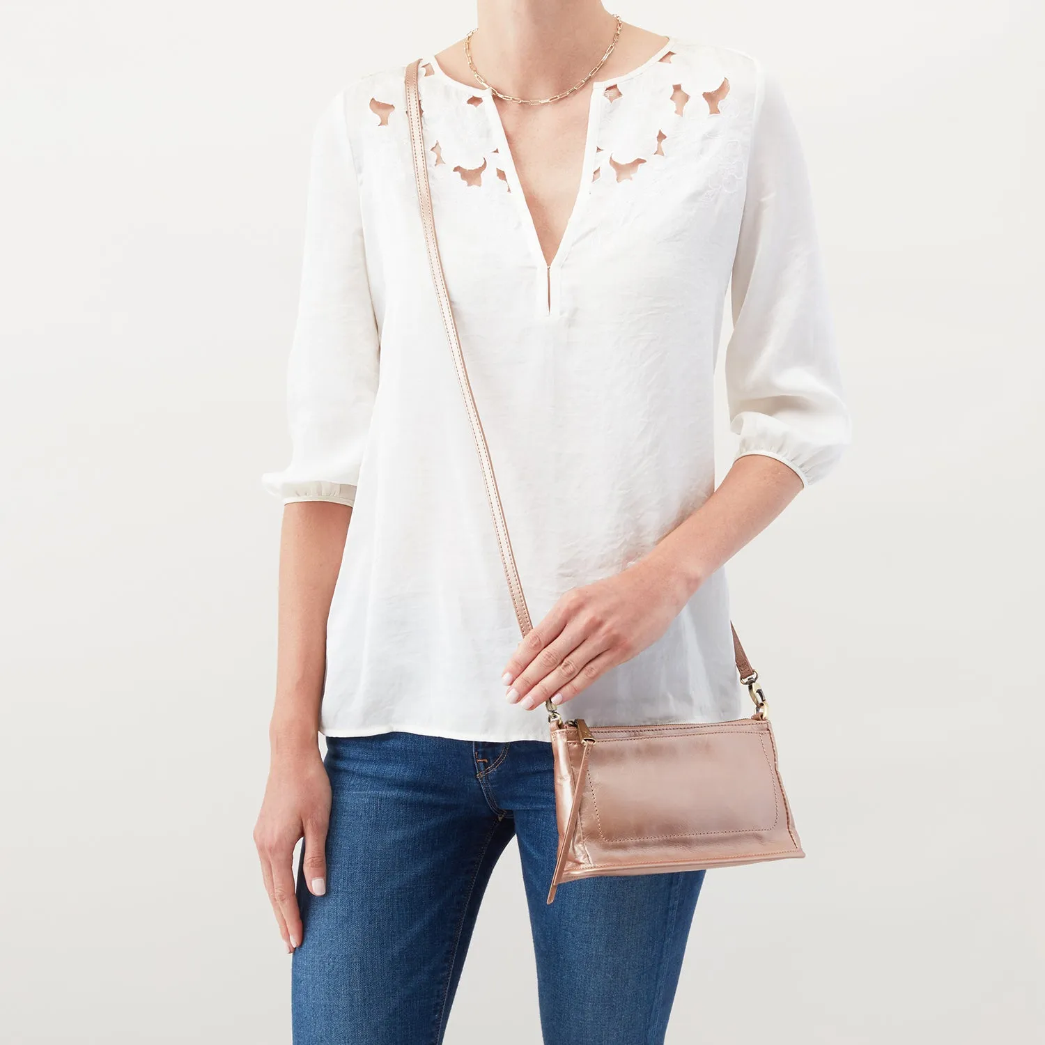 Hobo Cadence Cameo Metallic Hide Leather