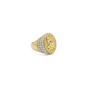 Horse Oval Signet Ring (14K)