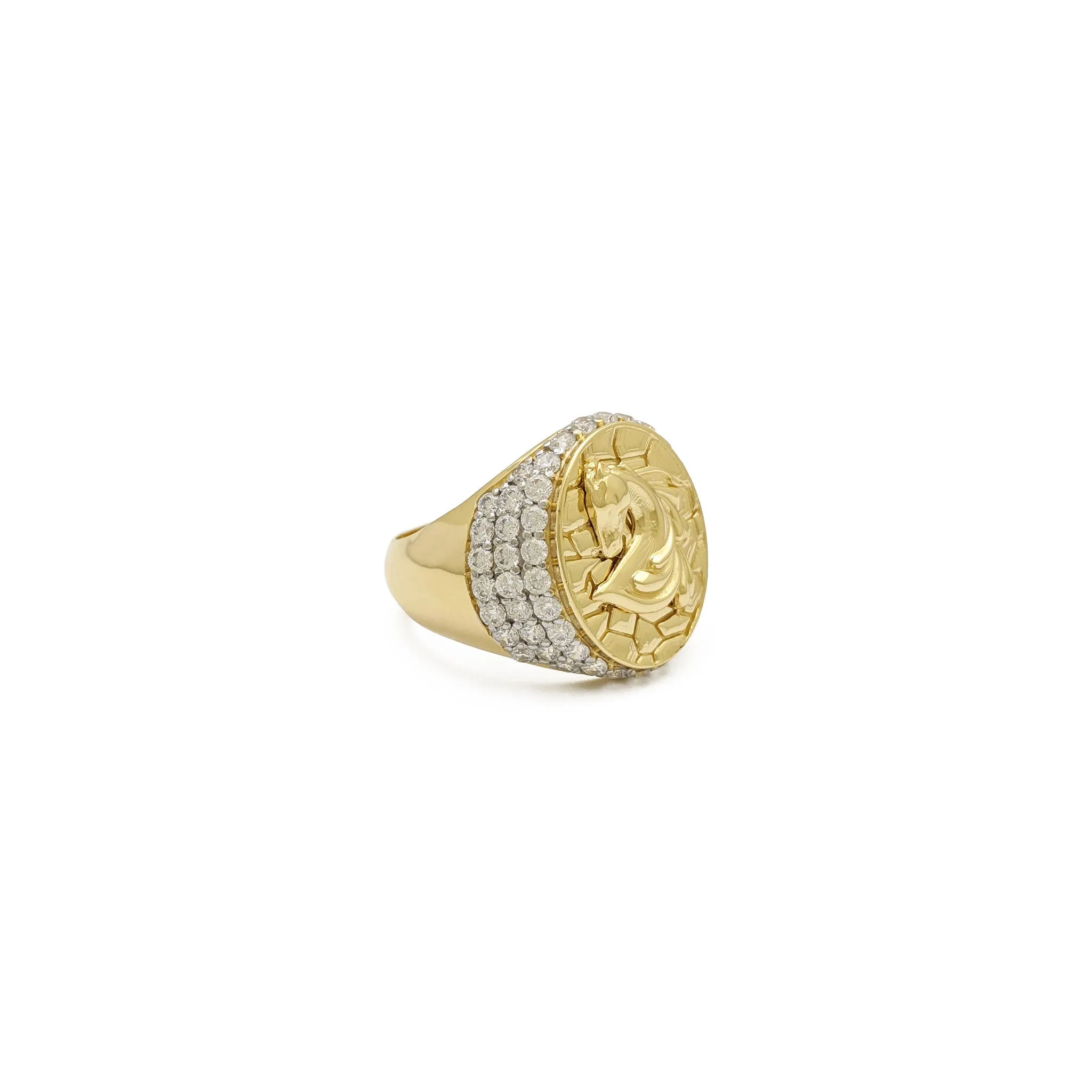 Horse Oval Signet Ring (14K)