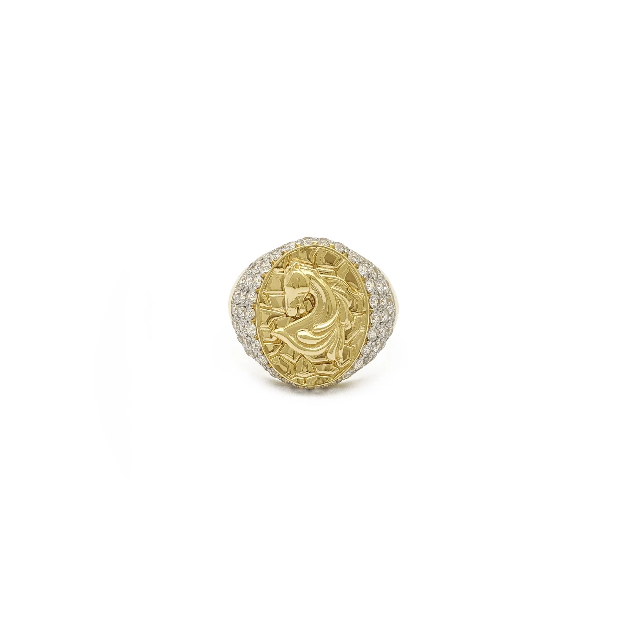 Horse Oval Signet Ring (14K)