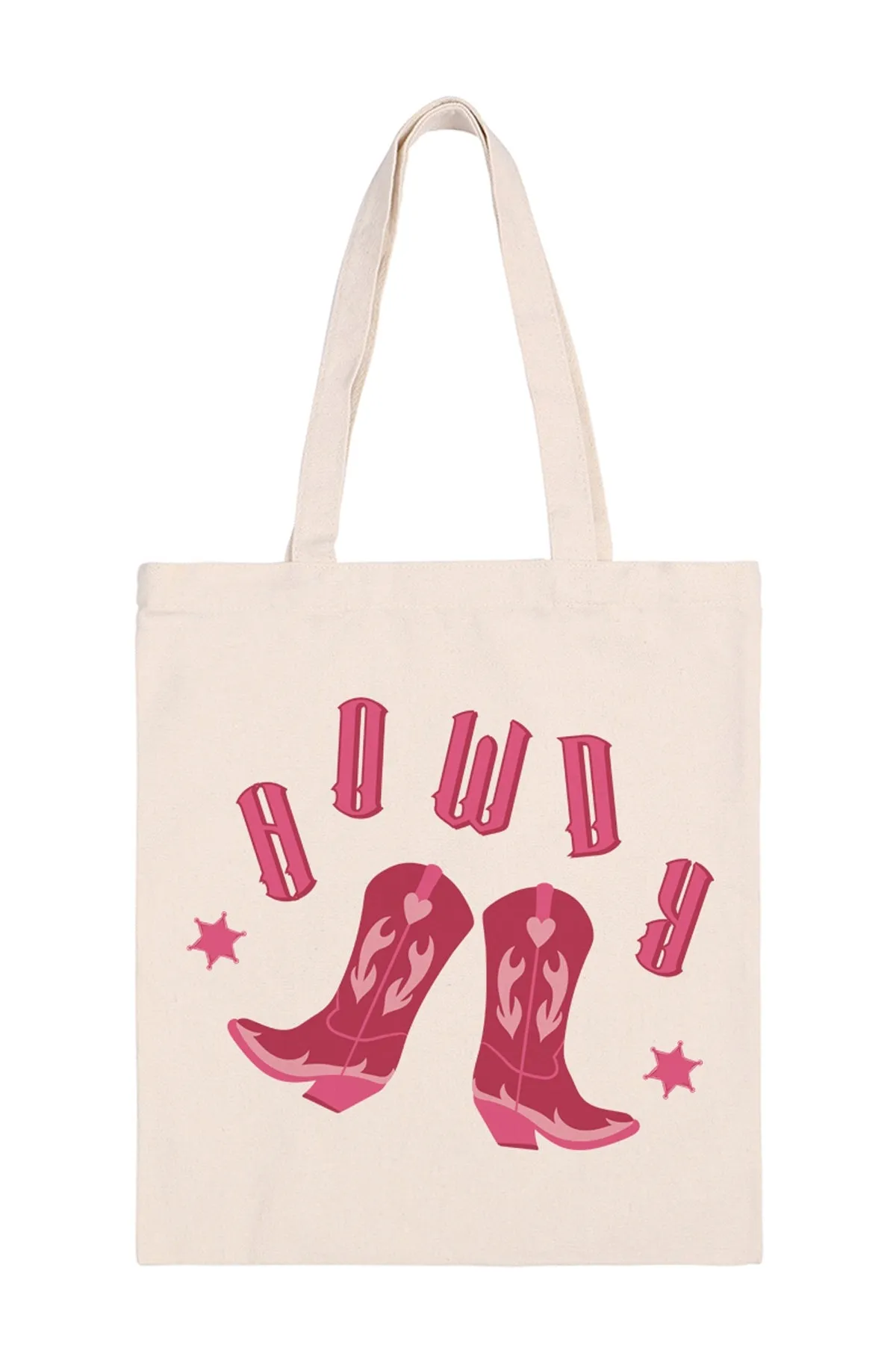 Howdy Boots Print Minimalist Fashion Tote Bag - Pack of 6