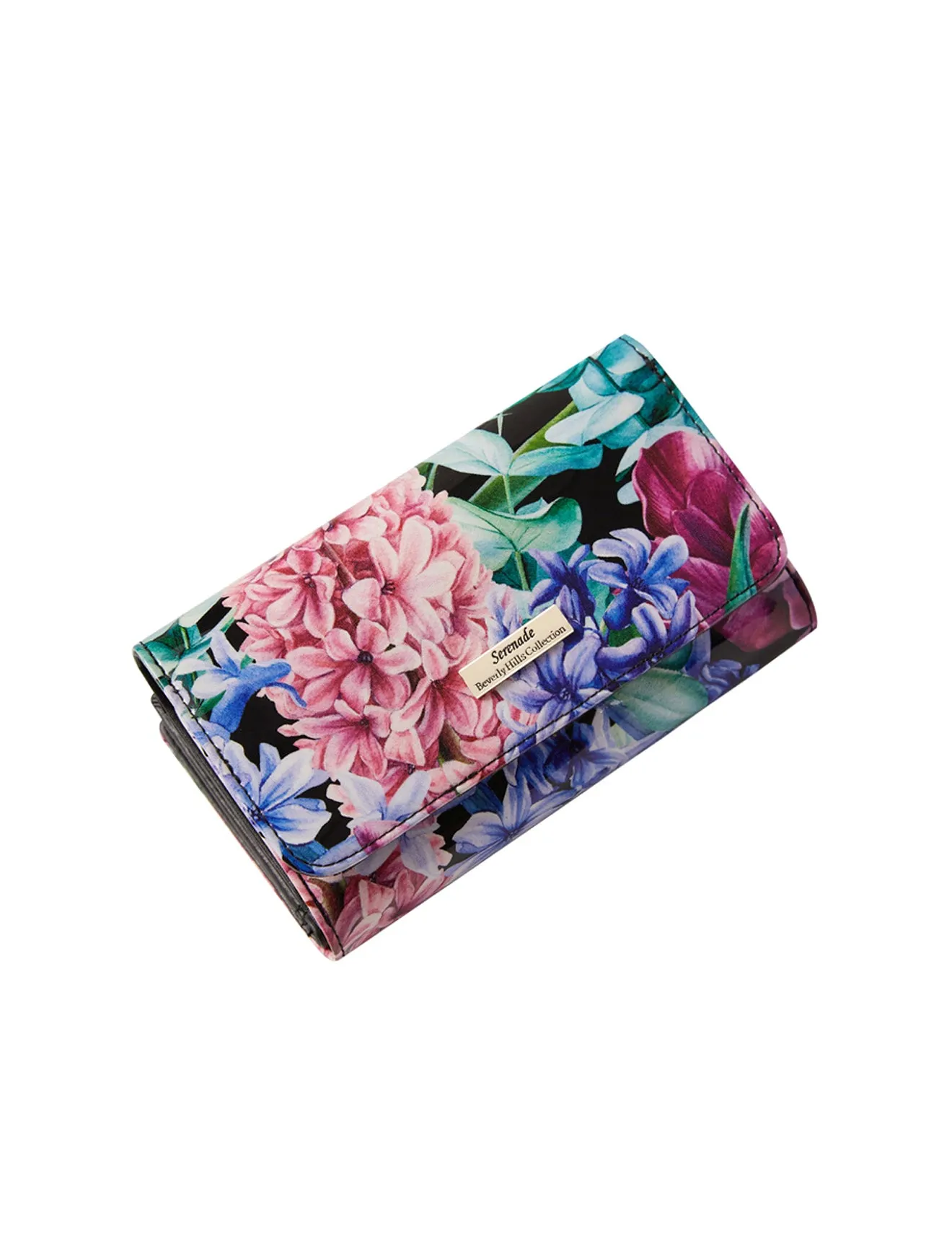 HYACINTH MEDIUM PATENT LEATHER WALLET WITH RFID- WSN3502-SALE