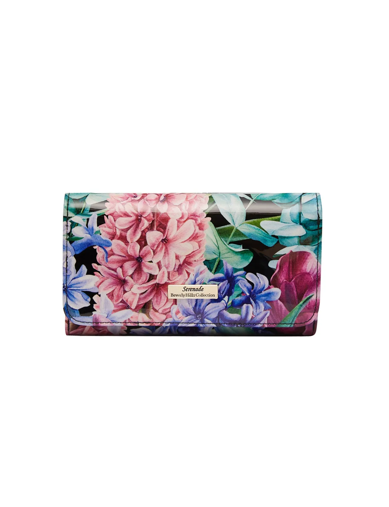HYACINTH MEDIUM PATENT LEATHER WALLET WITH RFID- WSN3502-SALE