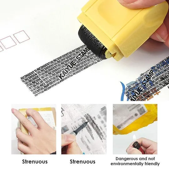 Identity Theft Protection Roller Stamp