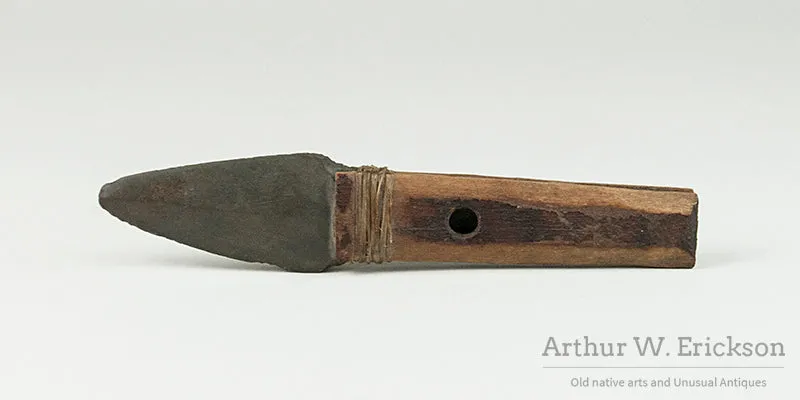 Inuit Slate Knife in Old Bone Handle