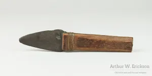 Inuit Slate Knife in Old Bone Handle