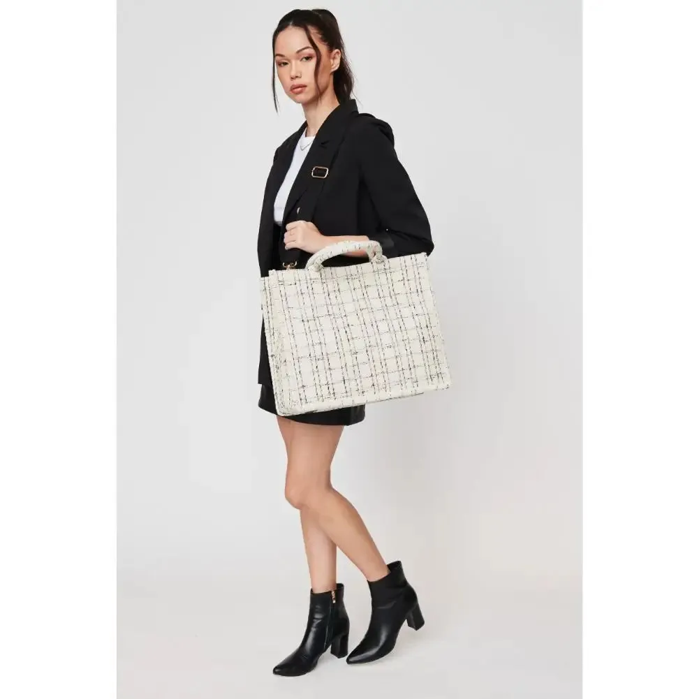 Iona Tote White Black