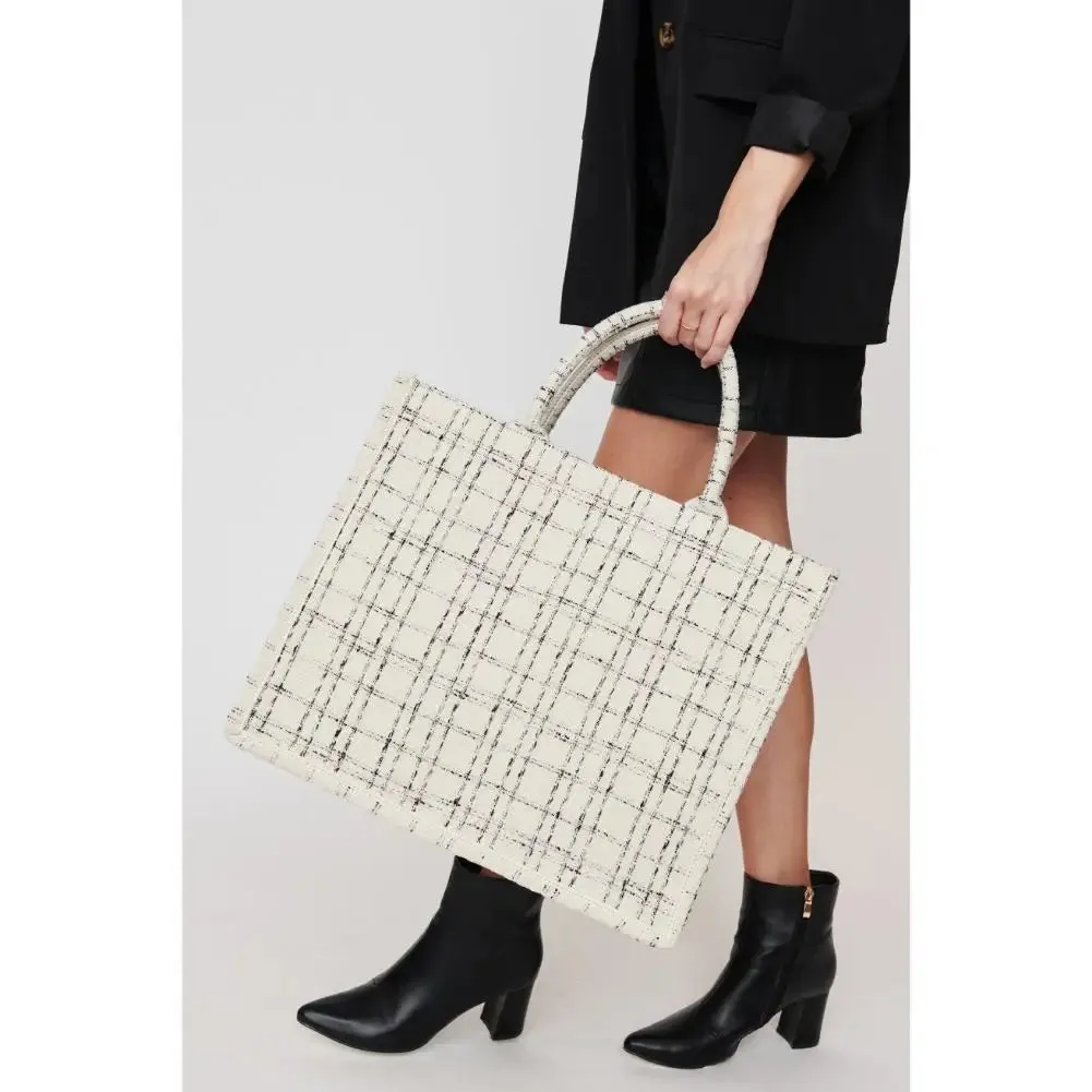 Iona Tote White Black