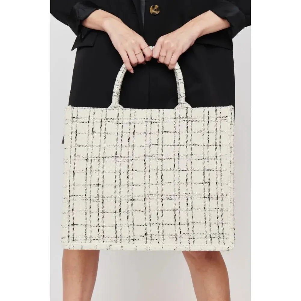 Iona Tote White Black
