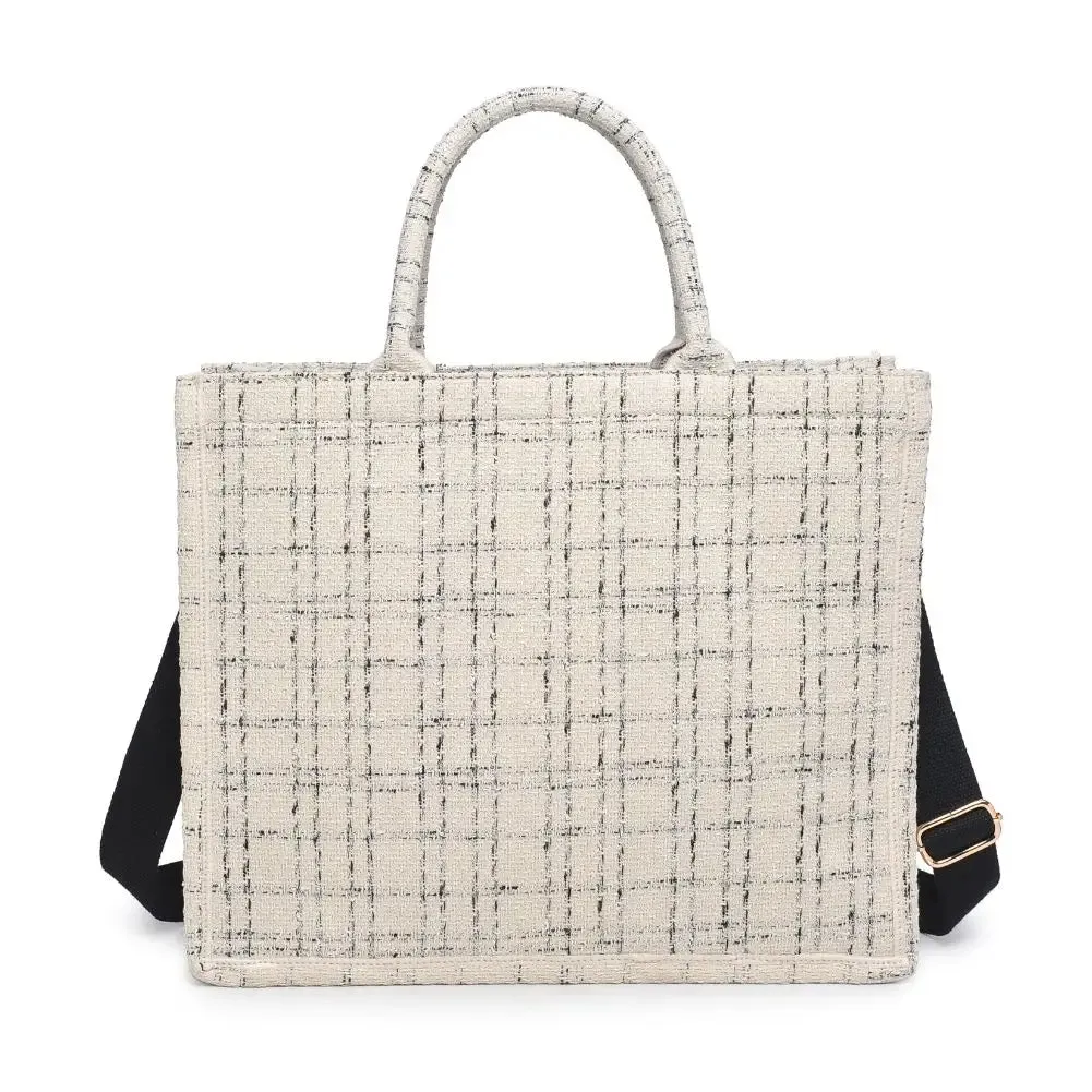 Iona Tote White Black