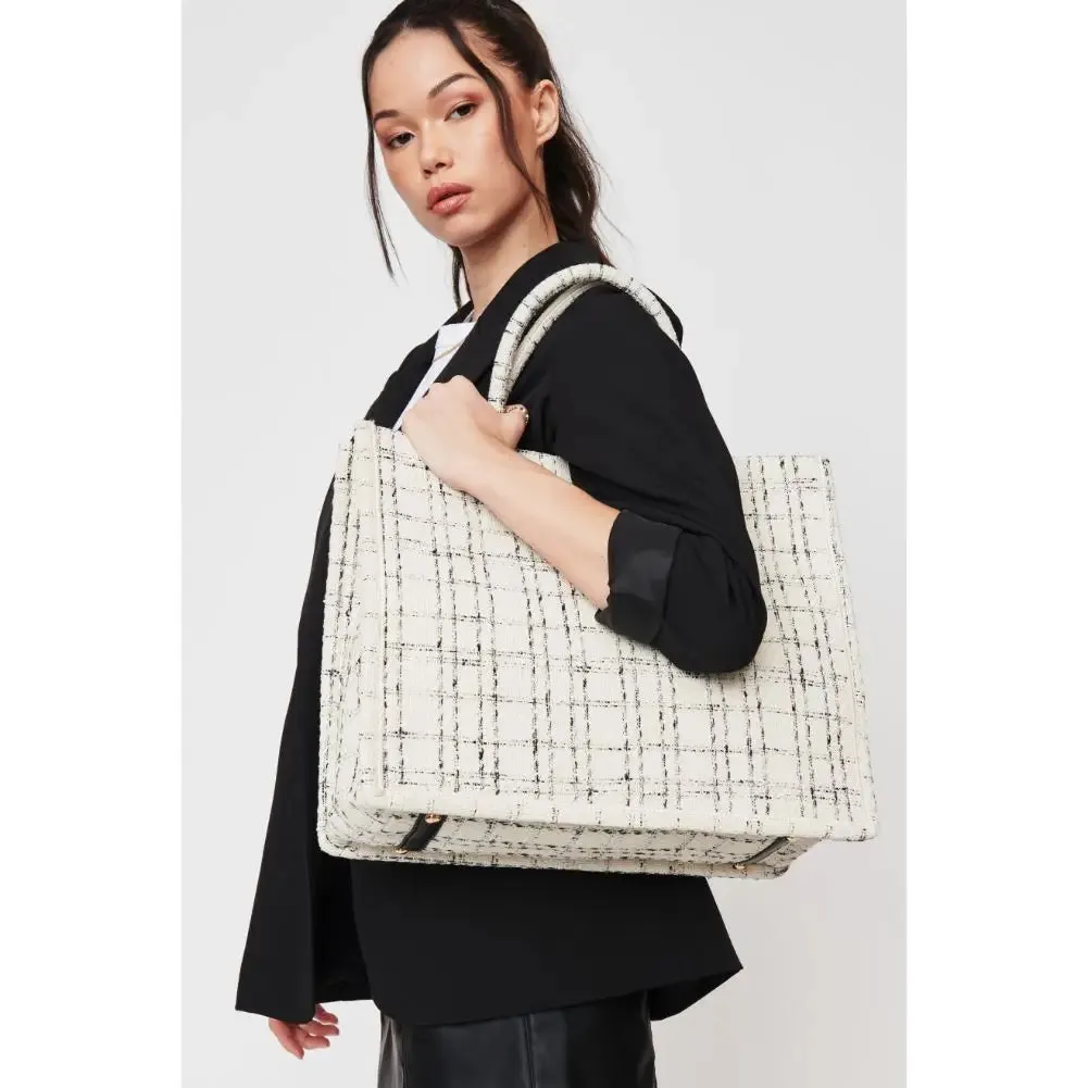 Iona Tote White Black