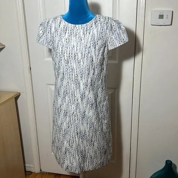 J Peterman Textured Short Sleeve Midi Dress 6