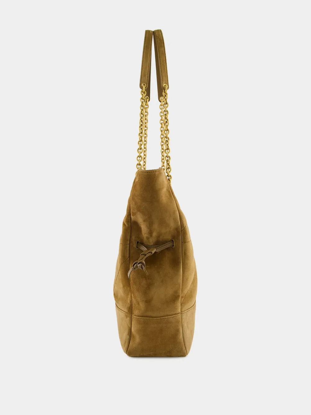 Jamie Shopping Bag in Golden Leaf Suede