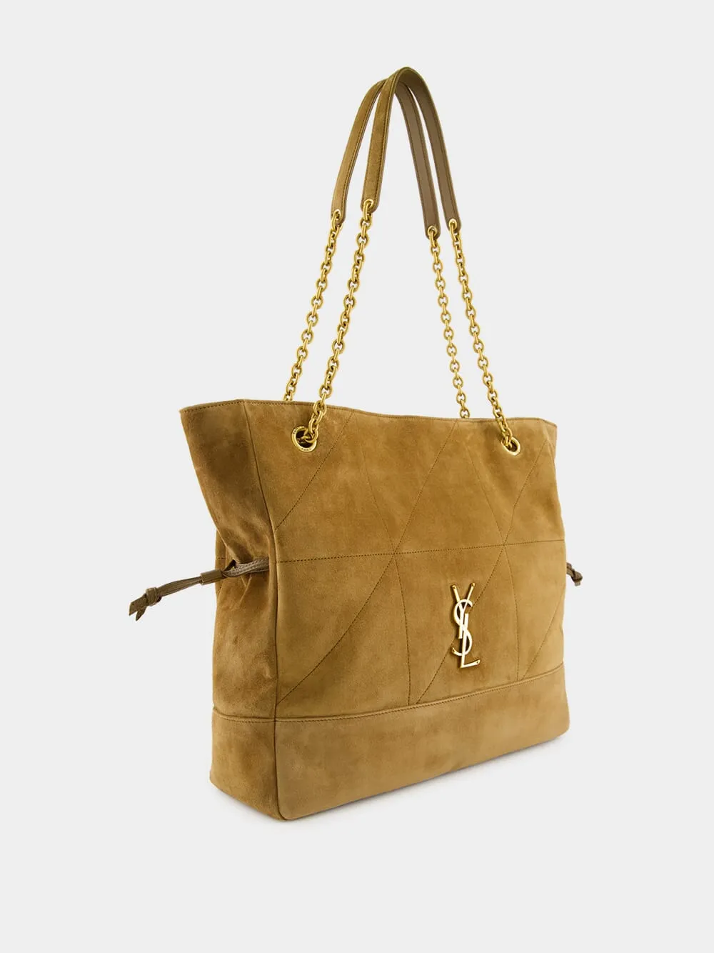 Jamie Shopping Bag in Golden Leaf Suede