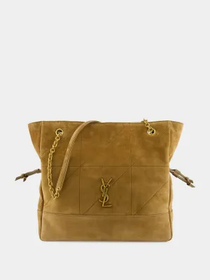Jamie Shopping Bag in Golden Leaf Suede